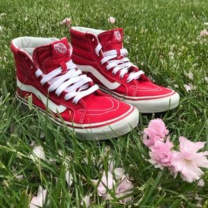 Vans Sk8-Hi Red Shoes Women’s 6.5 Men’s 5
